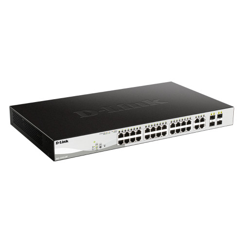 D-Link 24-Port Gigabit PoE Smart Managed Switch with 4 x Combo 1000BaseT/Mini-GBIC SFP ports