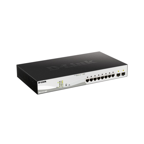 D-Link 10-Port Gigabit PoE+ Smart Managed Switch including 2 SFP Ports
