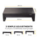 Fellowes Computer Monitor Stand with 3 Height Adjustments - Designer Suites Monitor Riser with Storage Tray - Ergonomic Adjustable Monitor Stand for Computers - Max Weight 18KG/Max Size 21