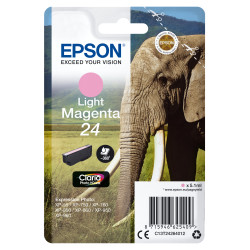 Epson Elephant Singlepack Light Magenta 24 Claria Photo HD Ink