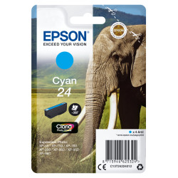Epson Elephant Singlepack Cyan 24 Claria Photo HD Ink