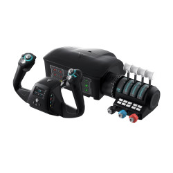 Turtle Beach VelocityOne Flight Universal Control System with Yoke Handle, Throttle Quadrant, Trim Wheel and Rudder Controls - Xbox Series X or S, Xbox One and Windows