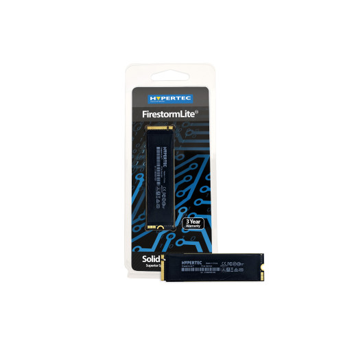 Hypertec FirestormLite512GB M.2 2280 NVMe PCIe Gen 4x4 SSD; 2GB DRAM cache; 7100MB/s seq Read; 2600MB/s Seq write; Random 4K IOPS 423K read / 646k write; 340TB TBW.