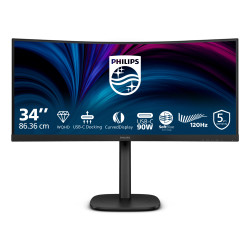 Philips 3000 series 34B2U3600C/00 computer monitor 86.4 cm (34") 3440 x 1440 pixels Wide Quad HD LCD Black