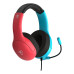 Turtle Beach Airlite Fit Neon Blue and Red Wired Gaming Headset with Flip-to-Mute Mic, Over-Ear Premium Comfort and 40mm Speakers. Officially Licensed for Nintendo Switch