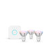 Philips Hue White and colour ambience Essential starter kit: 3 GU10 smart bulbs (345 lm)