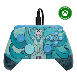 Turtle Beach Rematch Advanced Blue Kitsune Wired Gaming Controller for Xbox and PC – Powered Glow, Remappable Buttons, Hall-Effect Hair Triggers, 8ft Cable, Officially Licensed by Xbox
