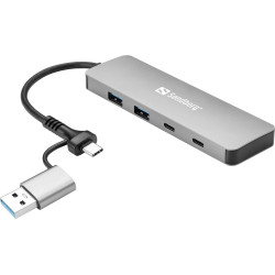 USB-C/A to 2xUSB-A+2xUSB-C Hub