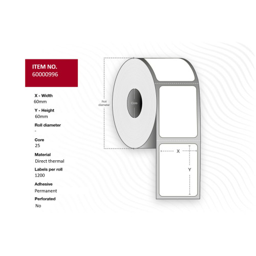 Label 60 x 60 - Core 25.