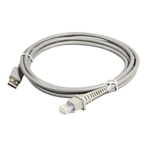 USB cable, straight, grey, 2m