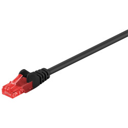 U/UTP CAT6 0.5M Black PVC