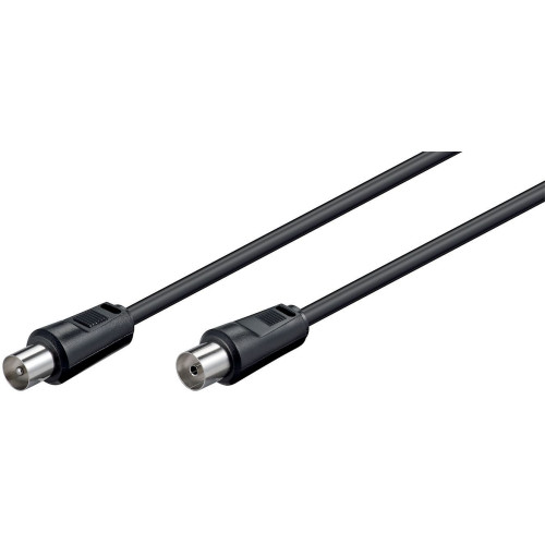 Coax M-F 1.5m Black 75 Ohm