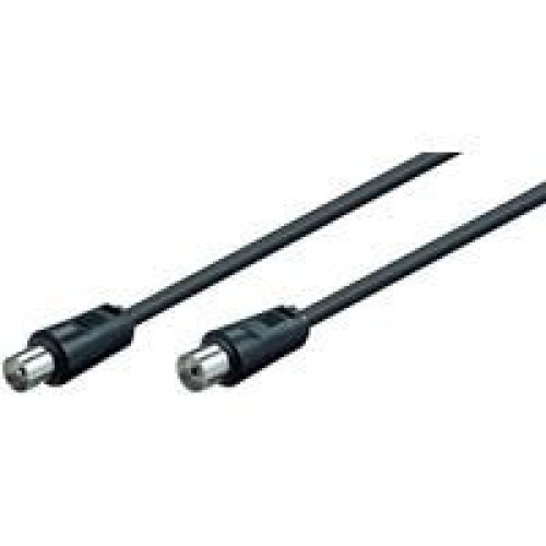 Coax M-F 5m Black 75 Ohm