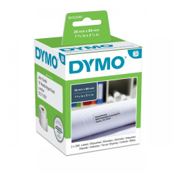 Dymo 99012 36mm x 89mm Large Address Labels Black on White Box of 2 Rolls