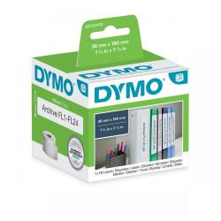 Dymo 99018 38mm x 190mm Small Lever Arch Labels Black on White