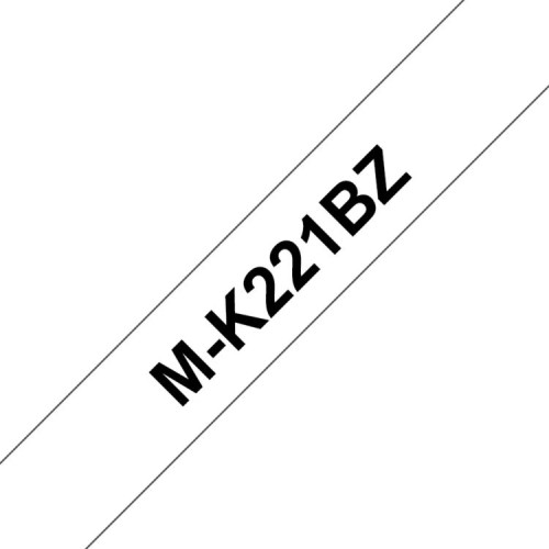 Brother MK221BZ Black on White 8M x 9mm Plastic Tape