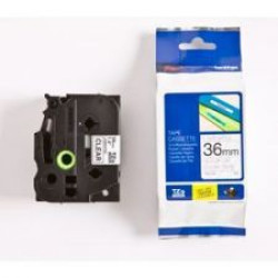 Brother TZE-161 Black on Clear 8M x 36mm Gloss Tape