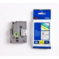 Brother TZE211 Black on White 8M x 6mm Gloss Tape