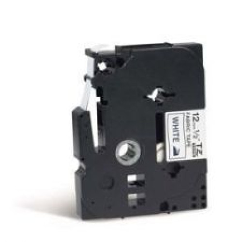 Brother TZEFA3 Blue on White 3M x 12mm Fabric machine washable Tape