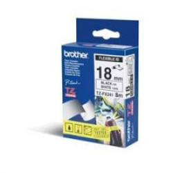 Brother TZEFX241 Black on White 8M x 18mm Flexi Tape