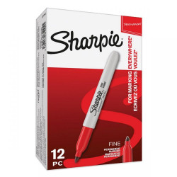 Sharpie S0810940 Fine Red Pens Box of 12