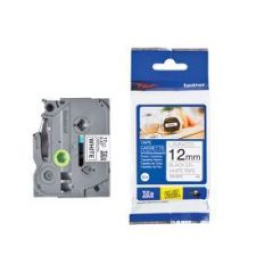 Brother TZE-231S2 Black on White 4M x 12mm Gloss Tape