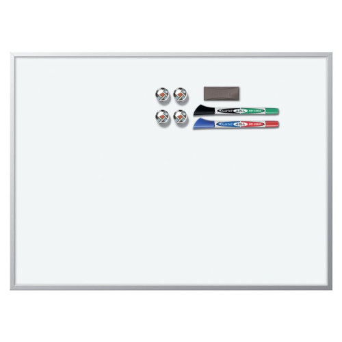 Rexel 1903777 Magnetic Dry Erase Whiteboard Aluminium Frame 430 x 585mm