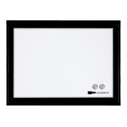 Nobo 1903785 Magnetic Dry Erase Whiteboard Black plastic Frame 430 x 585mm