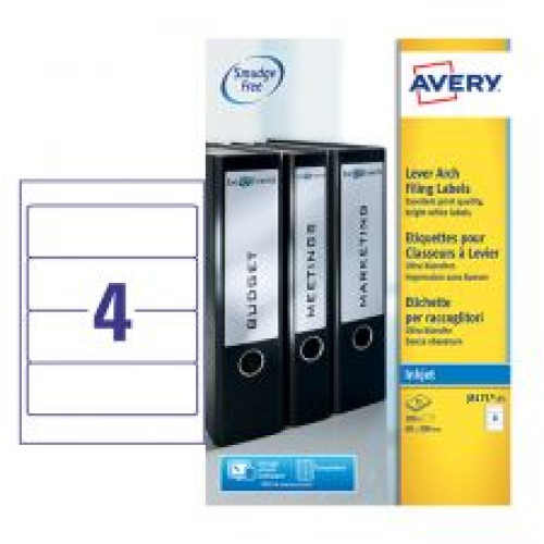 Avery J8171-25 Filing Labels 25 sheets - 4 Labels per Sheet