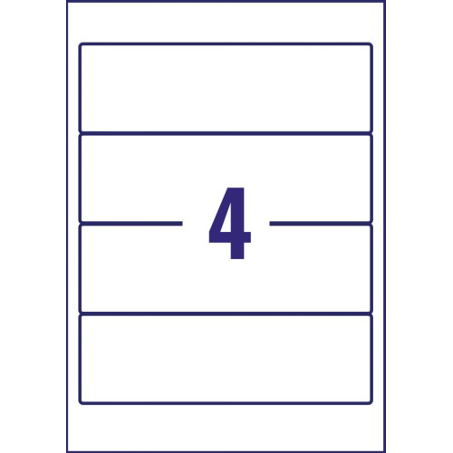 Avery L7171-25 Filing Labels 25 sheets - 4 Labels per Sheet