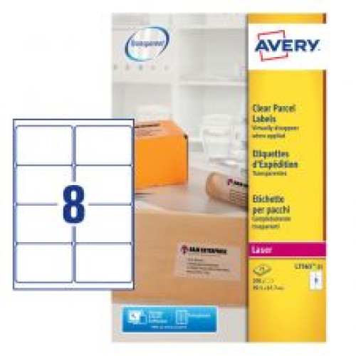 Avery L7565-25 Parcel Labels 25 sheets - 8 Labels per Sheet