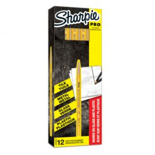 Sharpie S0305101 Yellow China Marker Box of 12
