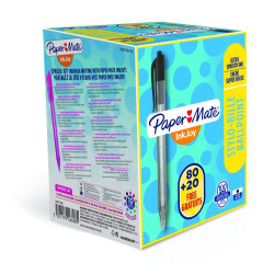 Paper Mate S0977430 Inkjoy Retractable Pens Black Ink - Pack of 100