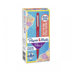 Paper Mate S0190993 Flair Red Pen 1.1mm Medium Tip Box of 12