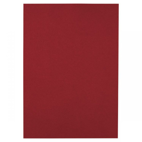 GBC CE040030 Leathergrain A4 Cover Dark Red 100pk