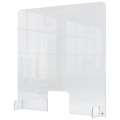 Nobo 1915488 Plexiglass Counter Screen with hole 700 x 850mm