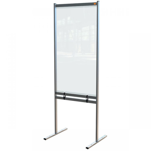 Nobo 1915558 Premium Plus Clear PVC Free Standing Protective Divider Screen 780x2060mm