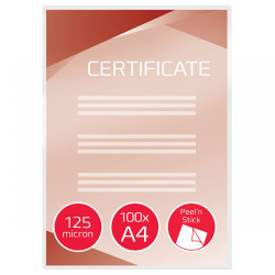 GBC 3747243 Peel n Stick Pouch Gloss A4 125 micron Pack of 100