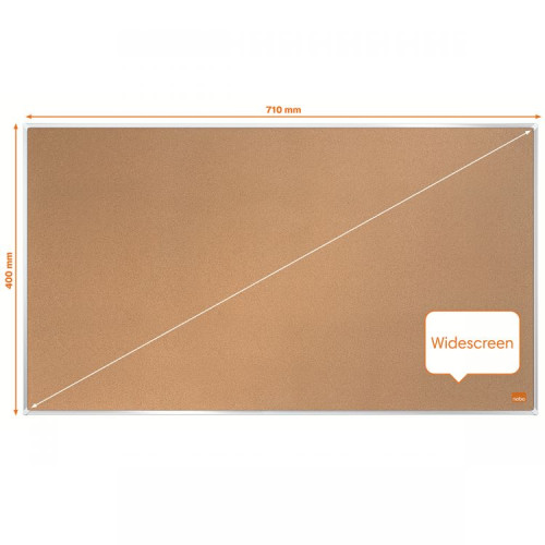 Nobo 1915414 Impression Pro 710x400mm Widescreen Cork Notice Board