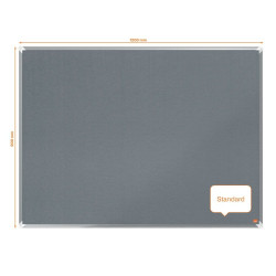 Nobo 1915196 Premium Plus Grey Felt Notice Board 1200x900mm