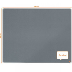 Nobo 1915198 Premium Plus Grey Felt Notice Board 1500x1200mm