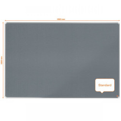 Nobo 1915199 Premium Plus Grey Felt Notice Board 1800x1200mm