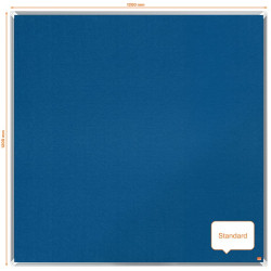Nobo 1915190 Premium Plus Blue Felt Notice Board 1200x1200mm