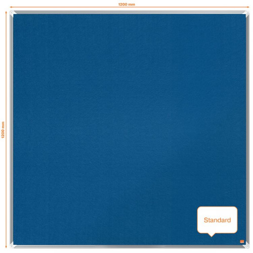 Nobo 1915190 Premium Plus Blue Felt Notice Board 1200x1200mm
