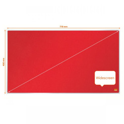 Nobo 1915419 Impression Pro 710x400mm Widescreen Red Felt Notice Board