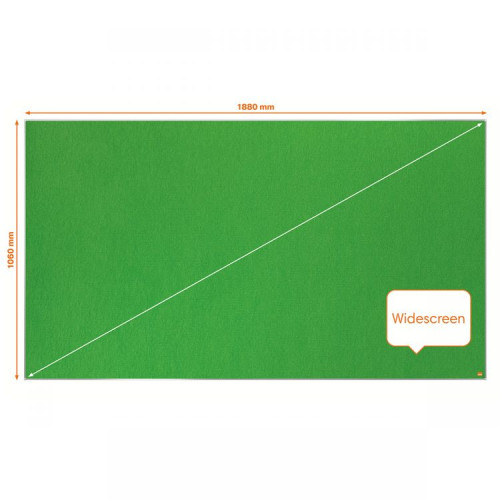 Nobo 1915428 Impression Pro 1880x1060mm Widescreen Green Felt Notice Board
