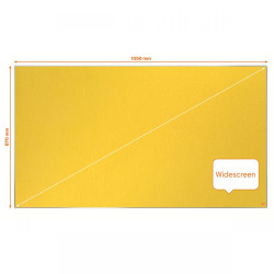 Nobo 1915432 Impression Pro 1550x870mm Widescreen Yellow Felt Notice Board