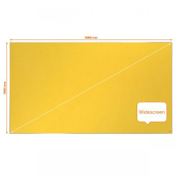 Nobo 1915433 Impression Pro 1880x1060mm Widescreen Yellow Felt Notice Board