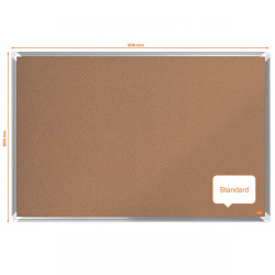 Nobo 1915180 Premium Plus Cork Notice Board 900x600mm