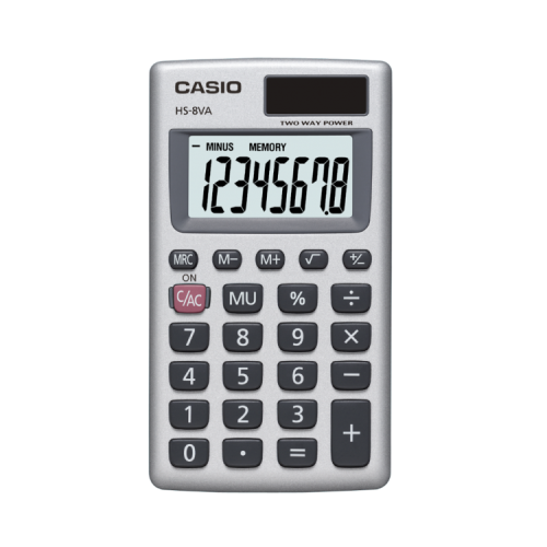 Casio HS-8VA 8 Digit Handheld Calculator